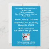 Pixel Bride and Groom - Einladung zur Hochzeit - b (Rückseite)