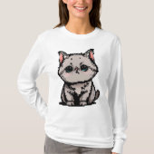 Pixel British Shorthair Charm T-Shirt (Vorderseite)