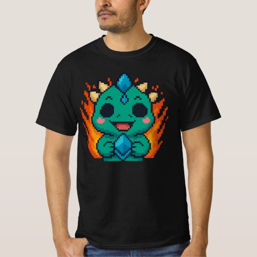 Pixel Bull-Zilla-Coin - Retro-8-Bit-Crypto-Gaming T-Shirt (Vorderseite)