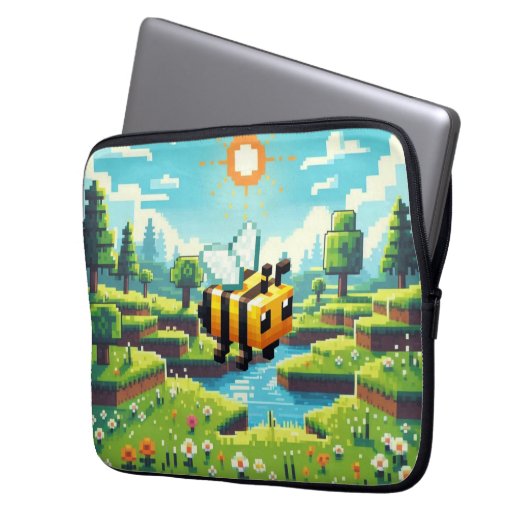 Pixel Buzz: Das Abenteuer der Sonnenwiese Laptopschutzhülle (Vorderseite Links)