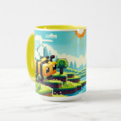 Pixel Buzz: Das Abenteuer der Sonnenwiese Tasse (Vorderseite Links)