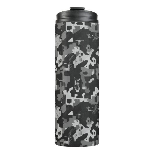 Pixel Camo Stealth Thermosbecher (Vorderseite)