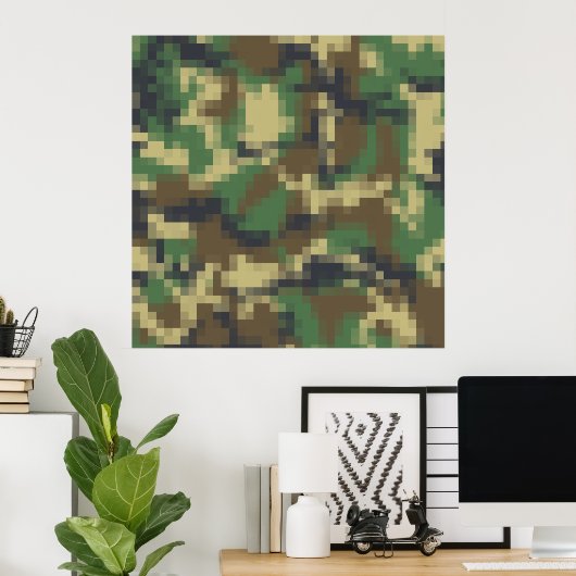 Pixel Camouflage Poster (Heimbüro)