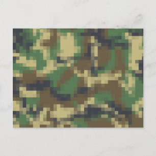 Pixel Camouflage Postkarte
