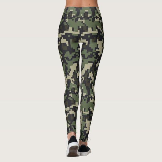 Pixel Camouflage Print Leggings (Rückseite)