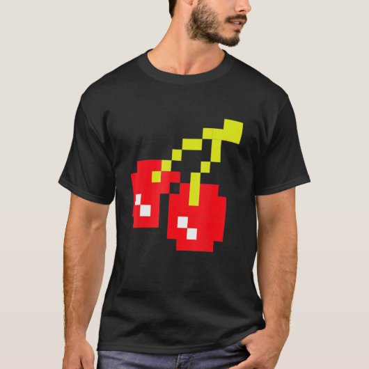 Pixel Cherries 80er Videospiel Halloween Kostüm Eu T-Shirt (Vorderseite)