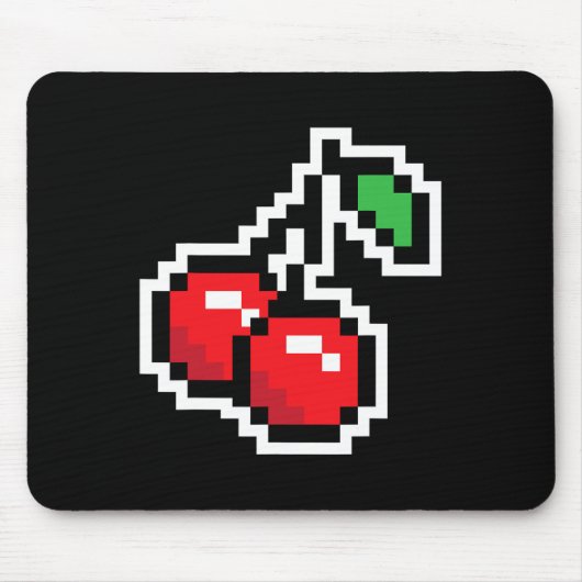 Pixel Cherries 80s Video Game Halloween Costume Ea Mousepad (Vorne)