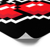 Pixel Cherries 80s Video Game Halloween Costume Ea Poster (Ecke)