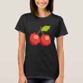 Pixel Cherry Summer Fruit 8 bit Fruit T-Shirt (Vorderseite)