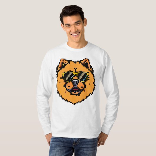 Pixel-Chow-Chow T-Shirt (Vorne ganz)