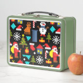 Pixel Christmas Metall Brotdose (Beispiel)