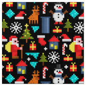 Pixel Christmas Stoff (Nahaufnahme)