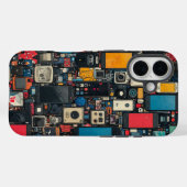 Pixel Clash Unique Art Phone Fall Case-Mate iPhone Hülle (Rückseite (Horizontal))