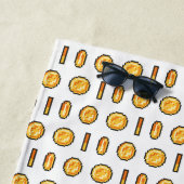 Pixel-Coin-Muster Strandtuch (Beispiel)