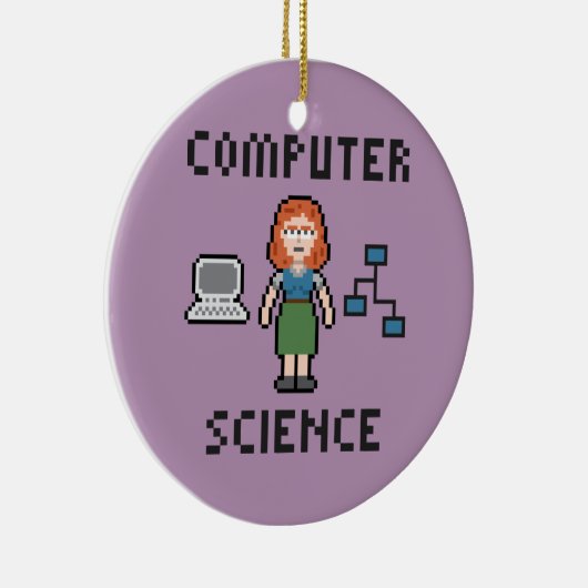 Pixel Computer Science - Female - Kreiselverzierun Keramikornament (Rechts)