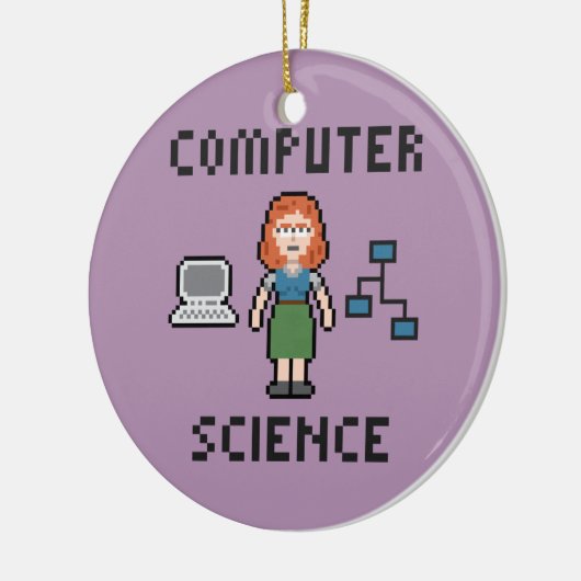Pixel Computer Science - Female - Kreiselverzierun Keramikornament (Links)