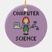 Pixel Computer Science - Female - Kreiselverzierun Keramikornament (Hinten)