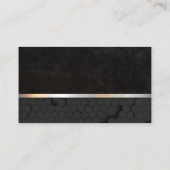 Pixel Corporate Logo | Schwarz auf Schwarzen Hexag Visitenkarte (Rückseite)