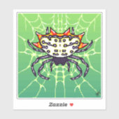 Pixel Crab Spider Art Aufkleber (Blatt)