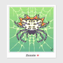 Pixel Crab Spider Art Aufkleber