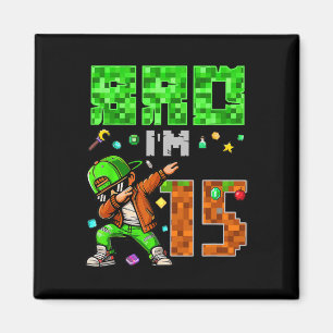 Pixel Dab Gamer Style Geburtstagsgeschenk für Jung Magnet