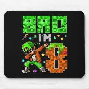 Pixel Dab Gamer Style Geburtstagsgeschenk für Jung Mousepad
