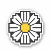 Pixel-Daisy-Blume Aufkleber (Vorderseite)