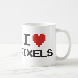 Pixel der Liebe I pixelated Herz retro Gamer 8bit Kaffeetasse