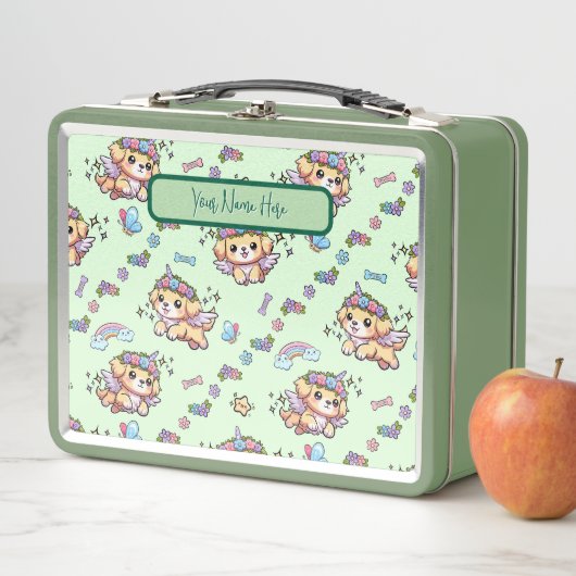 Pixel der Puppicorn Lunchbox grün (Beispiel)
