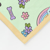 Pixel des Puppenhundes-Kinderzimmer Fleecedecke (Ecke)