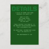 Pixel 'Details' Hochzeit Begleitkarte (Vorderseite)