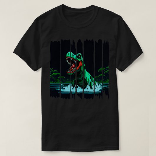 Pixel Dinosaur T-Shirt (Design vorne)