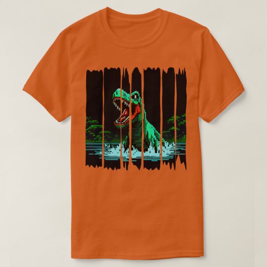 Pixel Dinosaur T-Shirt (Design vorne)