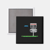 Pixel Disc Golf Frisbee Golfer Frolf Männer Jungen Magnet (Vorderseite/Rückseite)