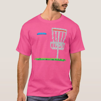Pixel Disc Golf Frisbee Golfer Frolf Männer Jungen T-Shirt