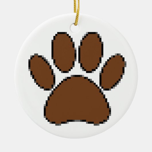 Pixel Dog PW Print Keramikornament (Vorne)