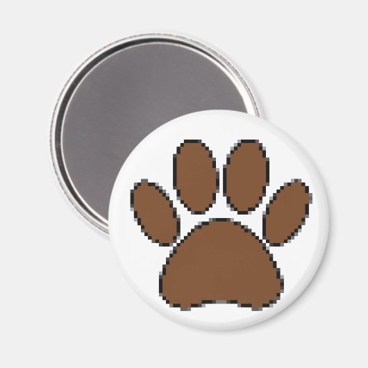 Pixel Dog PW Print Magnet (Vorderseite/Rückseite)