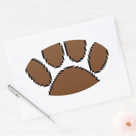 Pixel Dog PW Print Ovaler Aufkleber (Umschlag)
