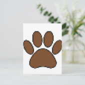 Pixel Dog PW Print Postkarte (Stehend Vorderseite)