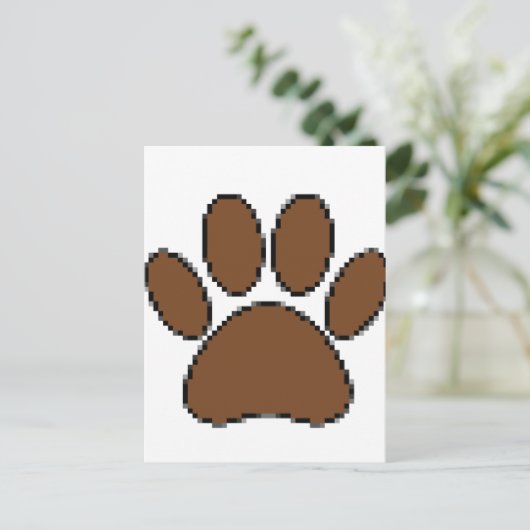Pixel Dog PW Print Postkarte (Stehend Vorderseite)