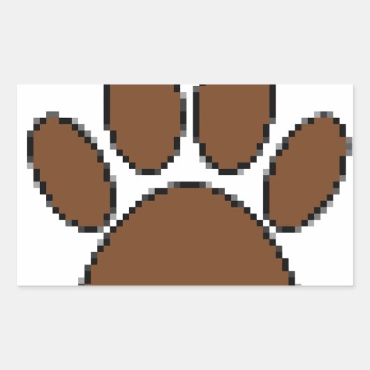 Pixel Dog PW Print Rechteckiger Aufkleber (Vorderseite)