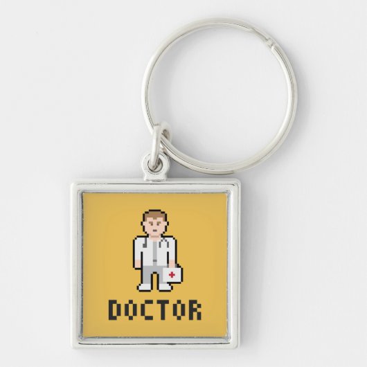 Pixel-Doktor Keychain Schlüsselanhänger (Vorne)