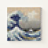 Pixel dot "The Great Wave" Notizblock (Rückseite)