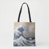 Pixel dot "The Great Wave" Tasche (Vorderseite)