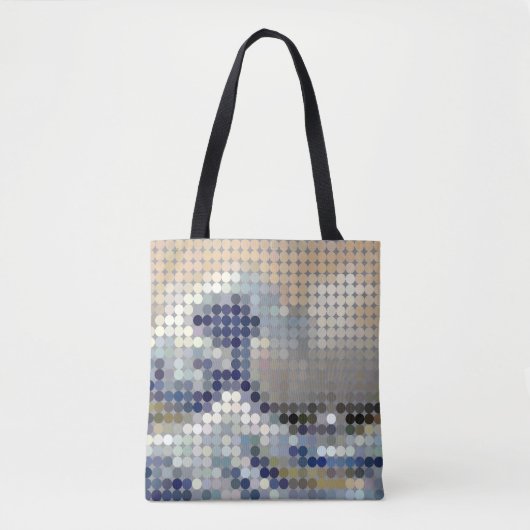 Pixel dot "The Great Wave" Tasche (Vorderseite)