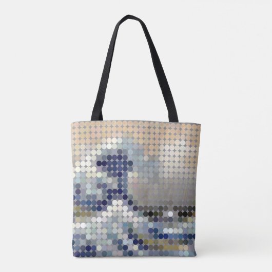 Pixel dot "The Great Wave" Tasche (Rückseite)