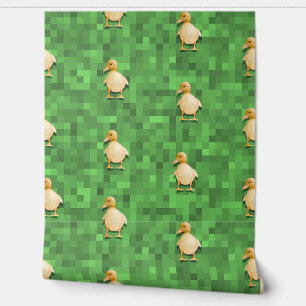 Pixel-Duckmuster - grünes hintergrundförmiges Desi Tapete