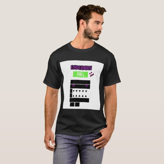Pixel Enderman Versage Shirt - Funny Gamer Retro T (Vorne ganz)