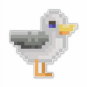 Pixel-Ente Aufkleber (Vorderseite)