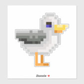 Pixel-Ente Aufkleber (Blatt)